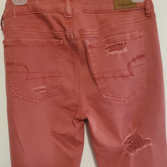 American Eagle Outfitters Coral Distressed Skinny Jeans - Picture 5 of 6